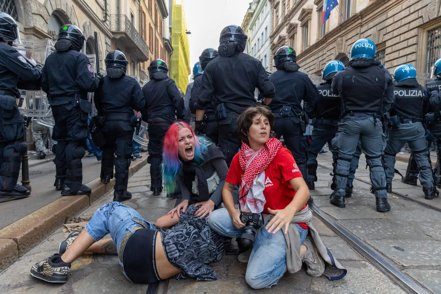 Milan Protest Turns Violent as Police Detain Demonstrators